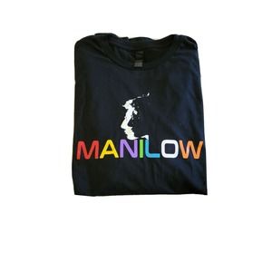 Barry Manilow Hits Tour 2022 Official Mens/Unisex XL Black T-Shirt Rainbow Pride